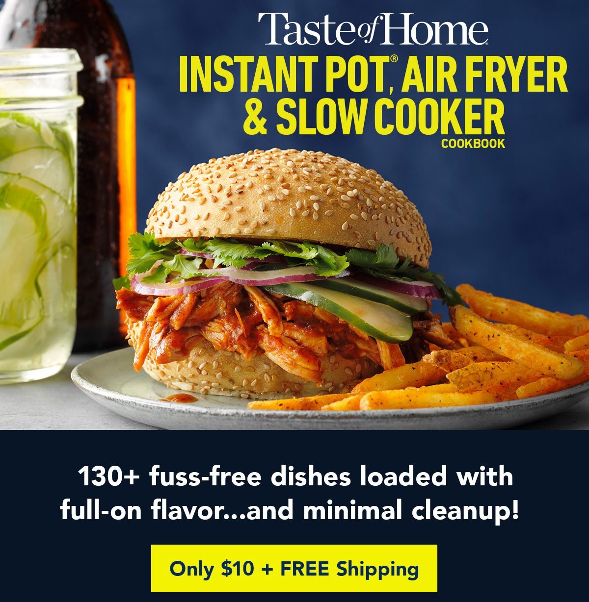 Instant Pot, Air Fryer & Slow Cooker Cookbook Only $10 +FREE Shipping!