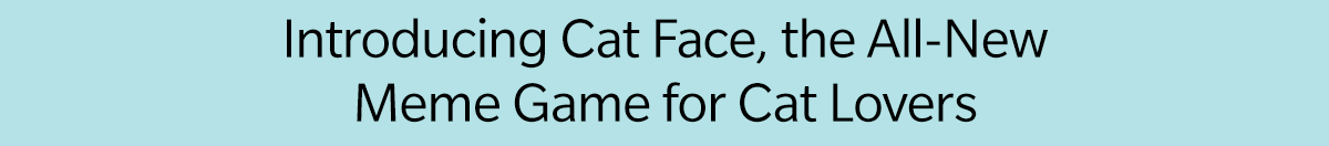 Introducing Cat Face, the All-New Meme Game for Cat Lovers