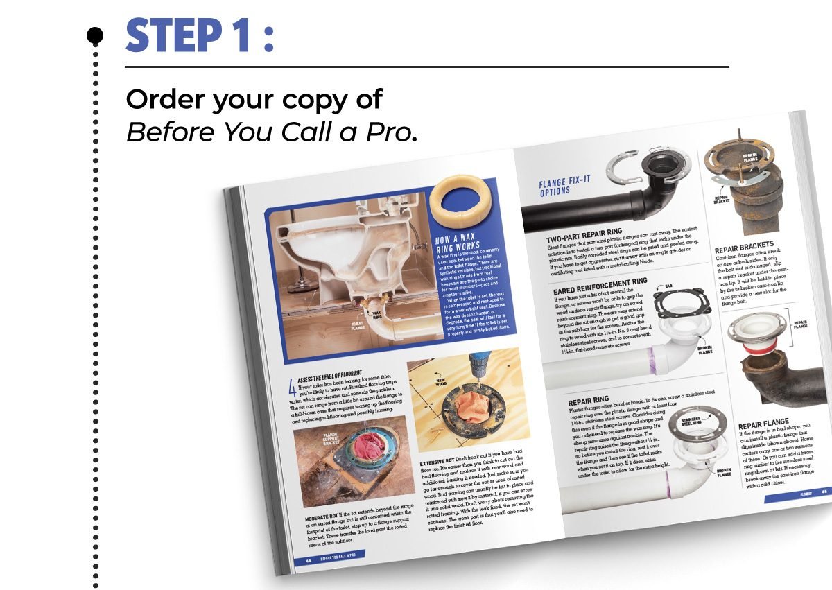 STEP 1: Order your copy of Before You Call a Pro.