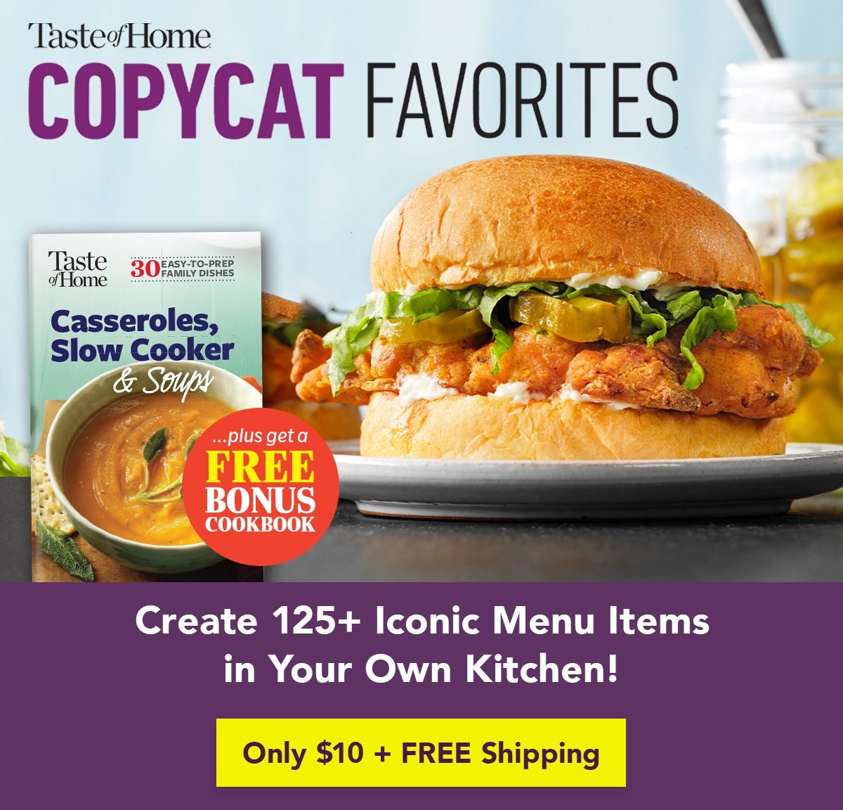 Taste of Home Copycat Favorites - ...plus get a FREE BONUS COOKBOOK!