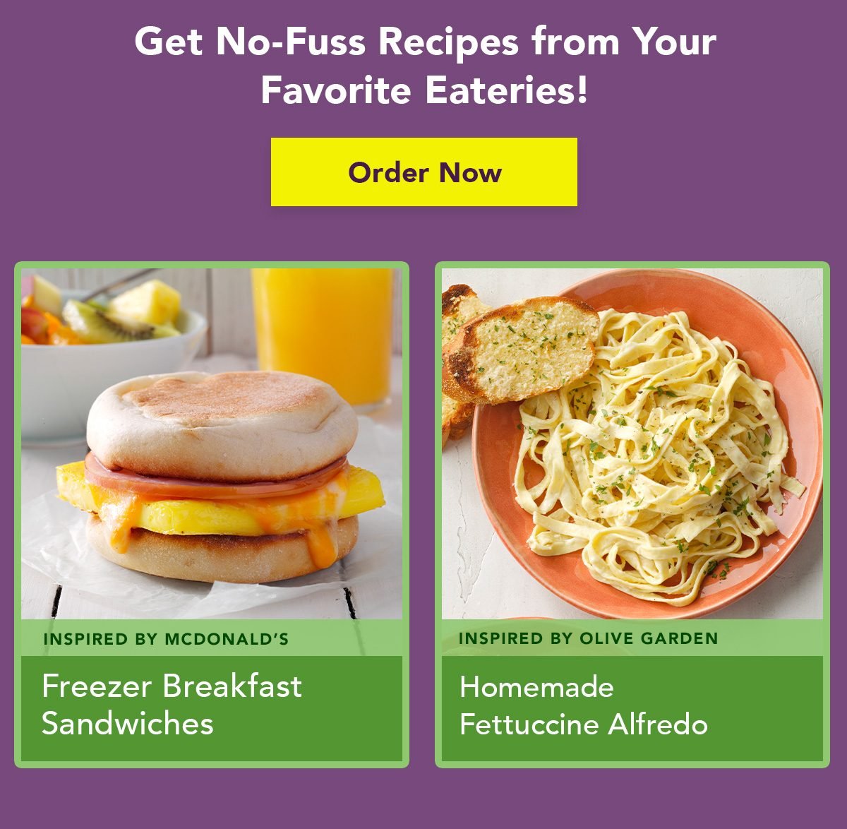 Get No-Fuss Recipes from Your Favorite Eateries! Order Now