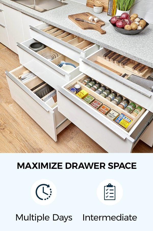 Maximize drawer space