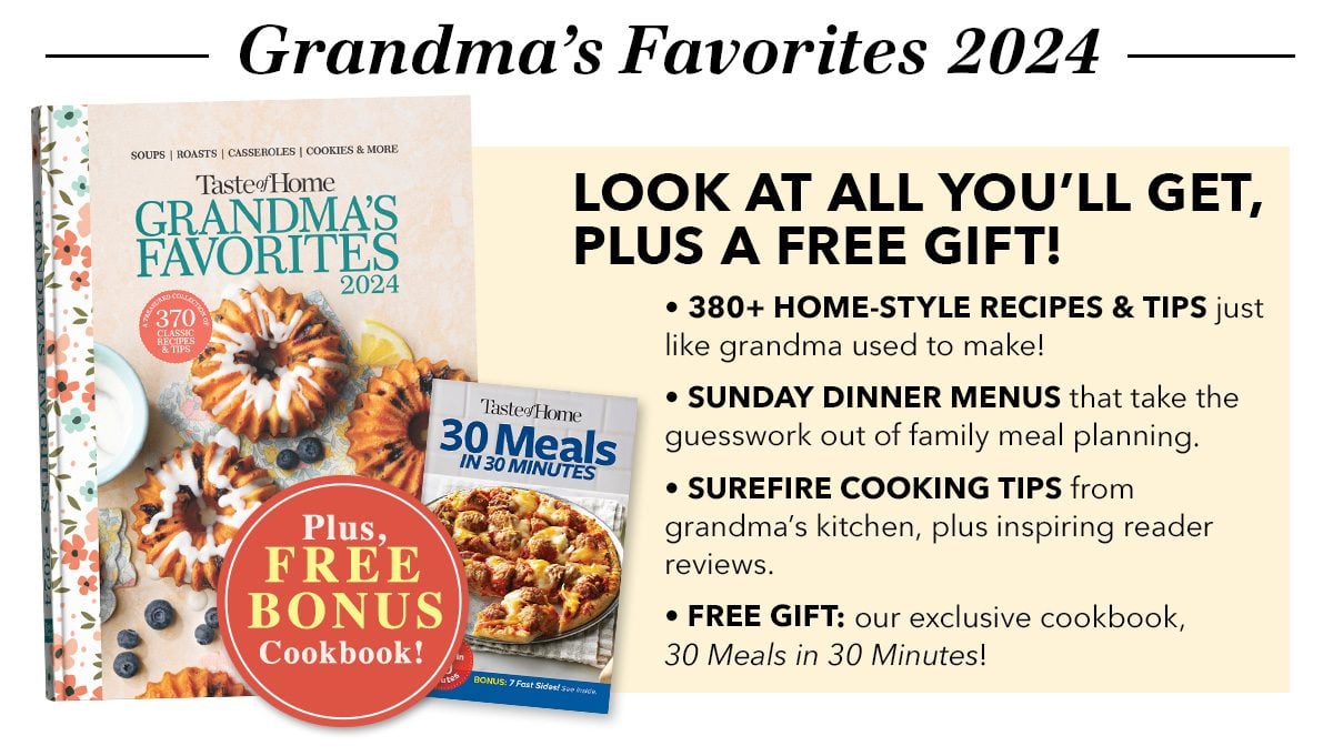 LOOK AT ALL YOU'LL GET, PLUS A FREE COOKBOOK! SHOP NOW