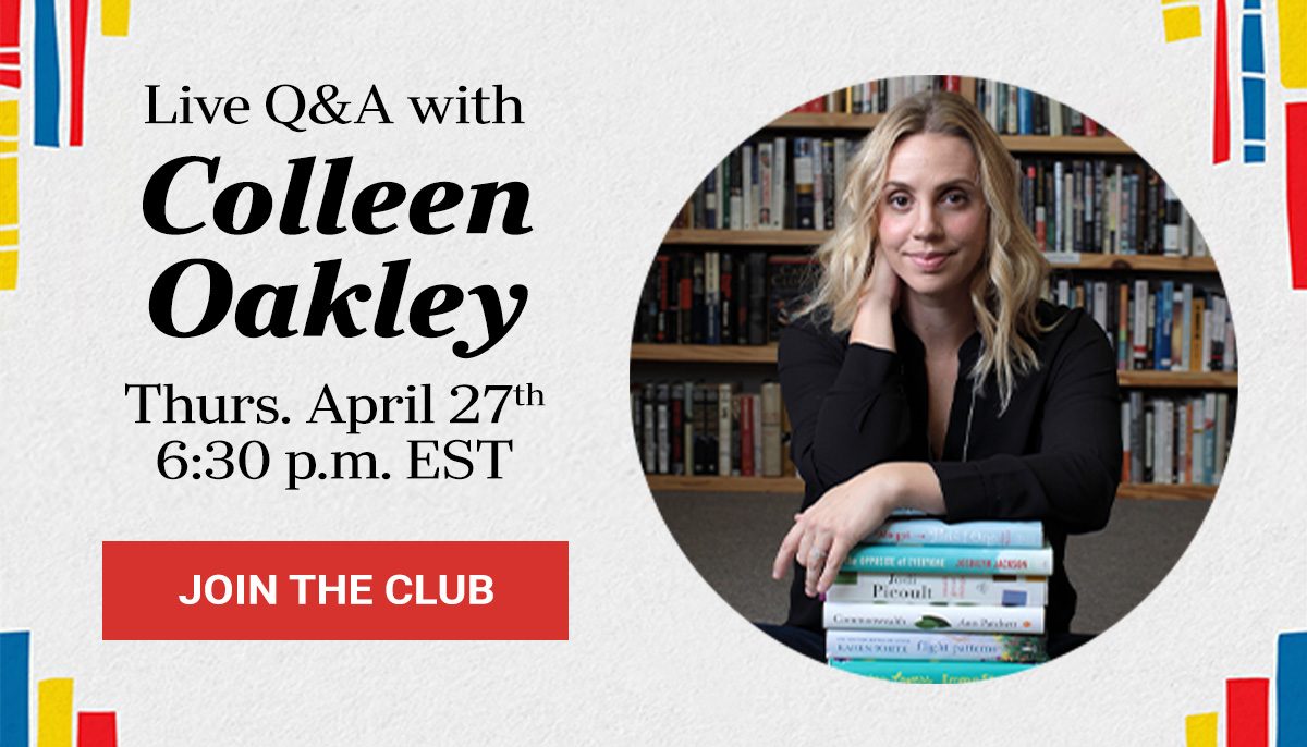 Live Q&A with Colleen Oakley Thurs. April 27th 6:30pm EST - JOIN THE CLUB