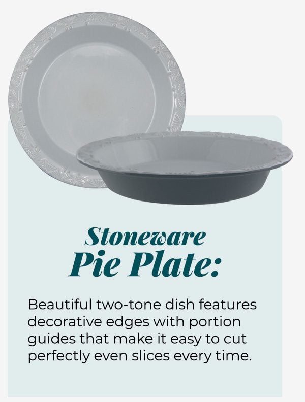 Stoneware Pie Plate