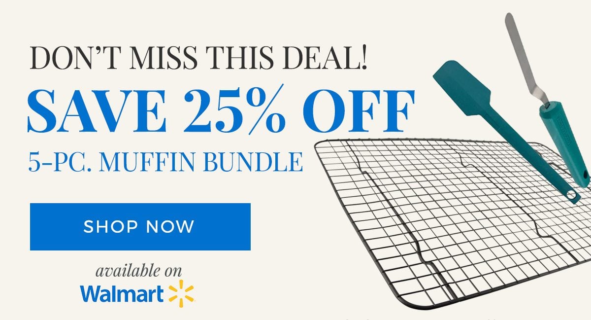 Save 25% OFF 5-PC. MUFFIN BUNDLE - SHOP NOW available on Amazon