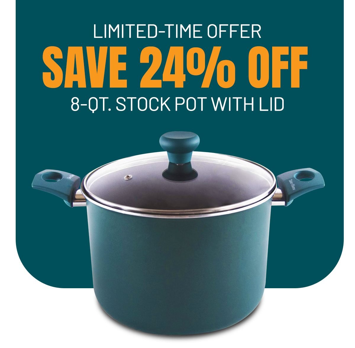 LIMITED-TIME OFFER Save 24% OFF 8-QT. Stock Pot with Lid - SHOP NOW available on Amazon