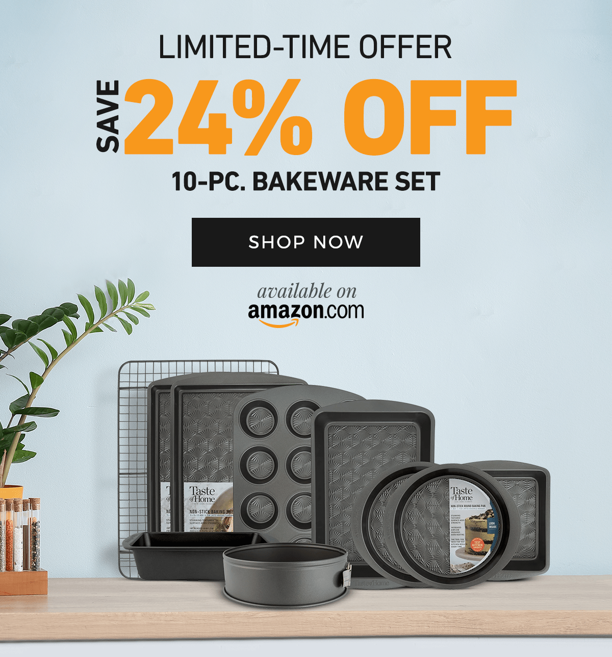 Limited-Time Offer | Save 24% Off | 10-pc. Bakeware set | Shop Now on Available on amazon