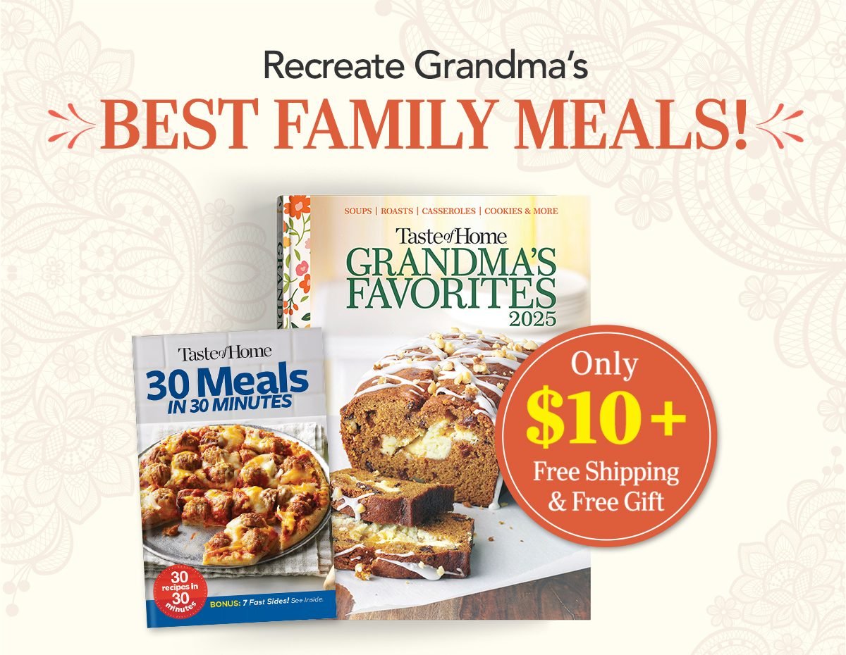 Recreate Grandma's BEST FAMILY MEALS! Only $10 + FREE Shipping + FREE Gift