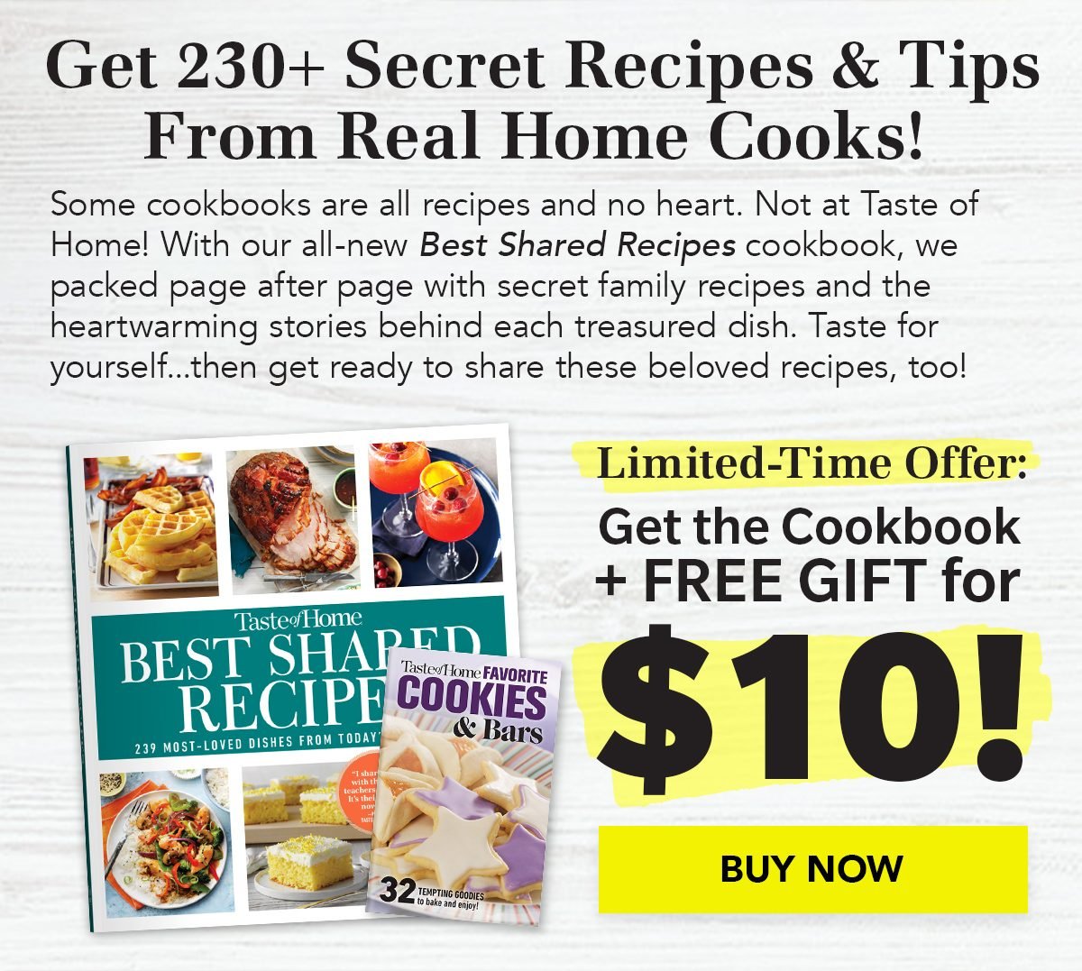 Get 250+ Secret Recipes and Tips From Real Home Cooks!