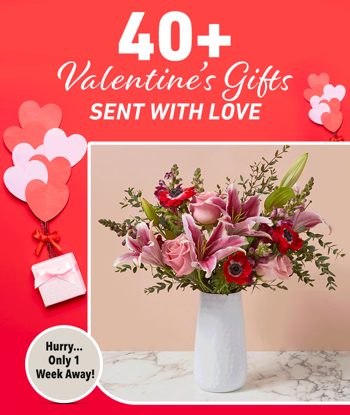 30 Valentine's Gifts  Sent with Love