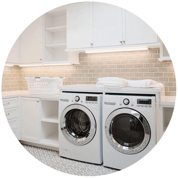 Organized laundry room