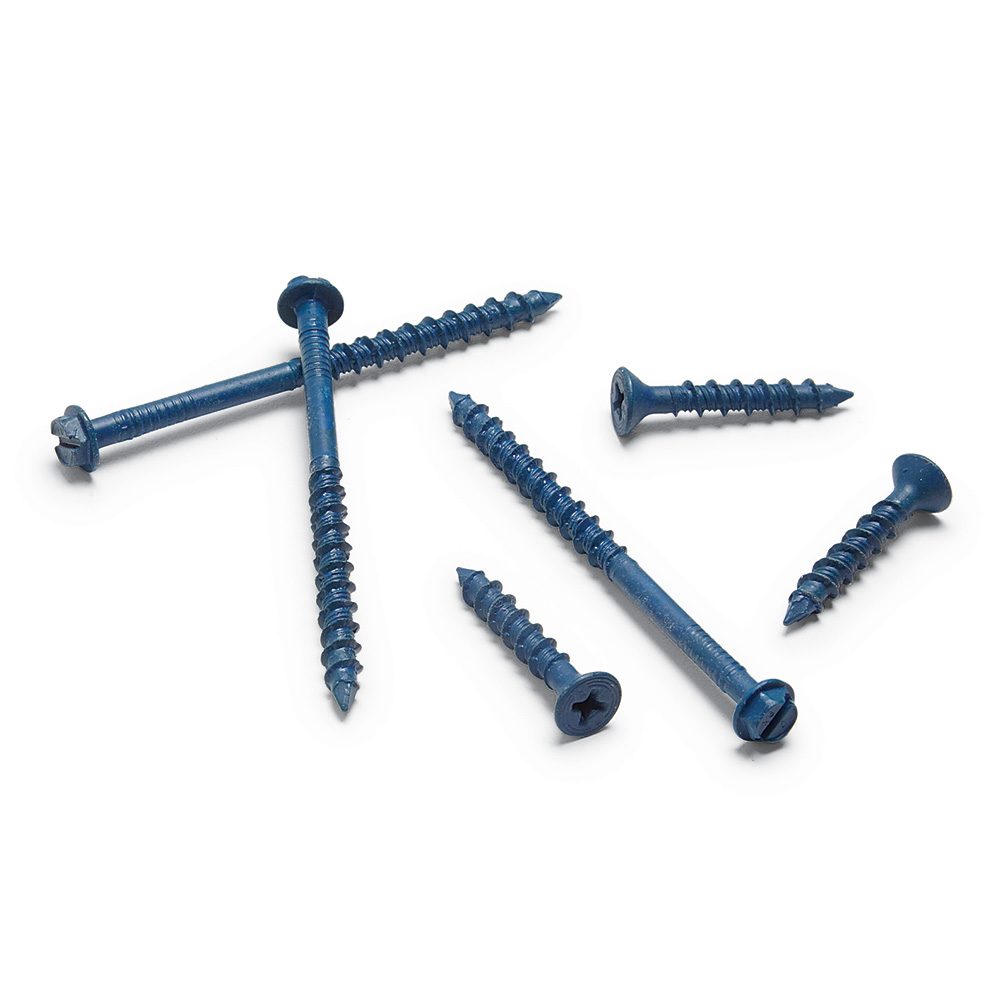 A pile of different sized concrete screws | Construction Pro Tips