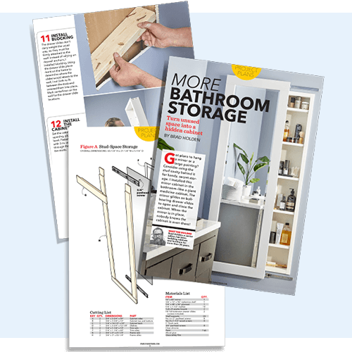 Example of project plan for a bathroom vanity